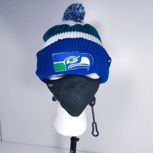 Seattle Seahawks '47 Hone Cuffed Knit Hat with Pom